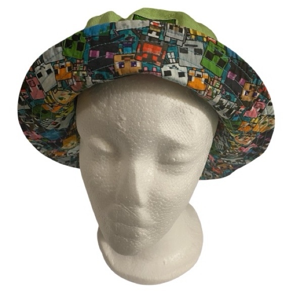 NWOT Minecraft Youth Reversible Bucket Hat, Unisex, Cotton, Sz OS, Colorful - Picture 5 of 11